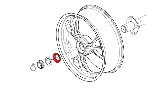 CNC RACING | Conical spacer rear wheel nut Ducati