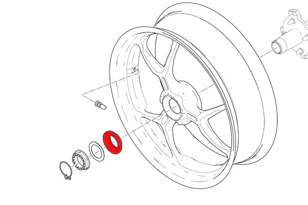 CNC RACING | Conical spacer rear wheel nut Ducati