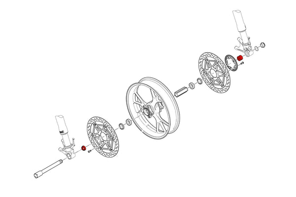 CNC RACING | Bushing kit front wheel Ducati