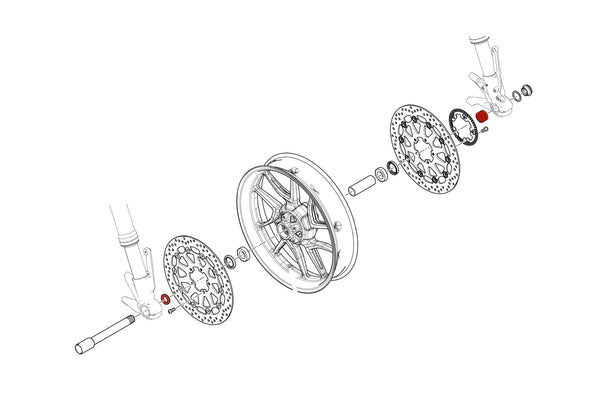 CNC RACING | Bushing kit front wheel Ducati