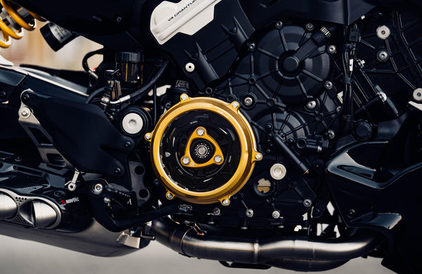 CNC RACING | Clear oil bath clutch cover Ducati Multistrada V4 and Diavel V4