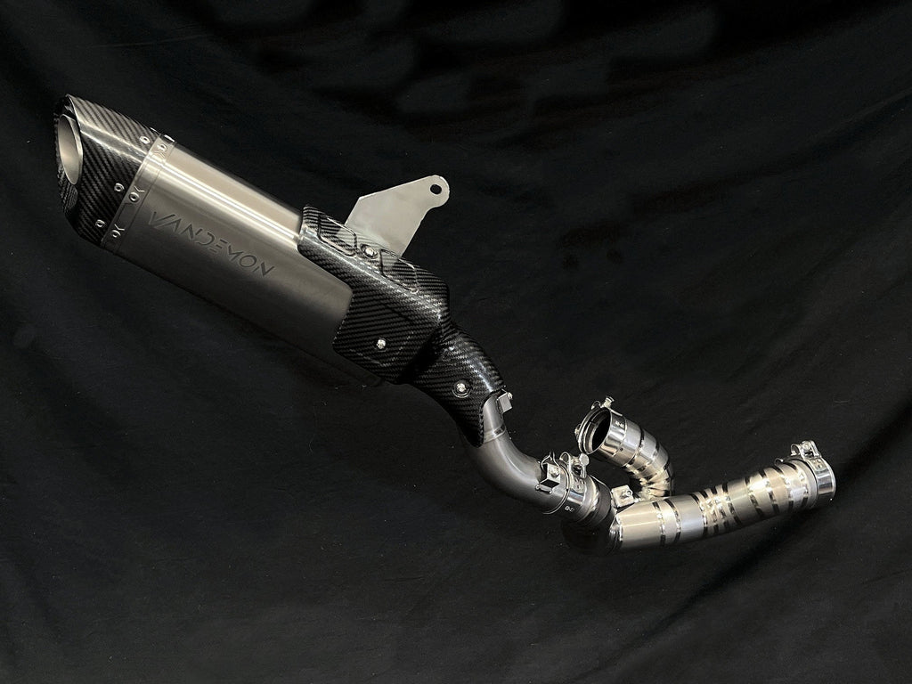 Ducati Multistrada V4 Titanium Slip-On Muffler & Cat-Delete 2021-2024