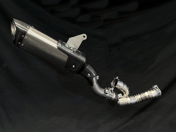 Ducati Multistrada V4 Titanium Slip-On Muffler & Cat-Delete 2021-2024
