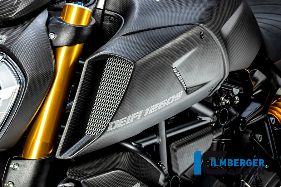 Ilmberger Carbon | Airtube cover left side matt Diavel 1260 — Ducati Diavel from 2019