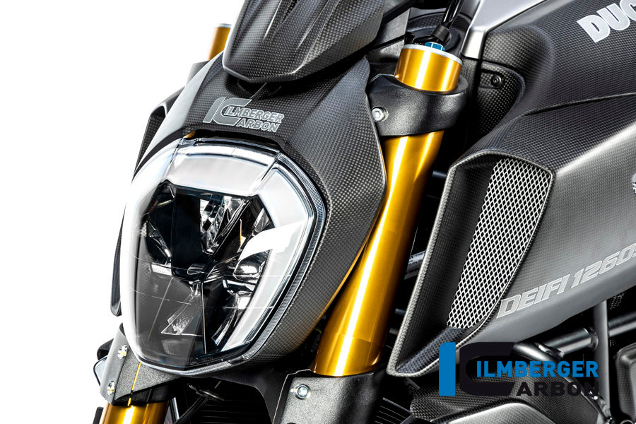 Ilmberger Carbon | Headlight cover matt Diavel — Ducati Diavel from 2019