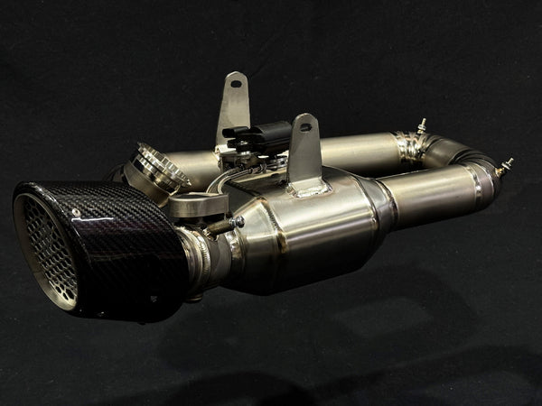 Ducati V2 Panigale & Streetfighter Titanium Stealth Slip-On Bimodal Muffler 2020-2024