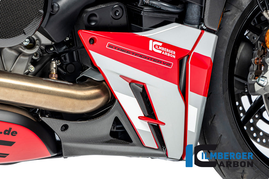 Ilmberger Carbon | Bellypan insert right gloss Ducati Streetfighter V2 — Ducati Streetfighter V2 2022