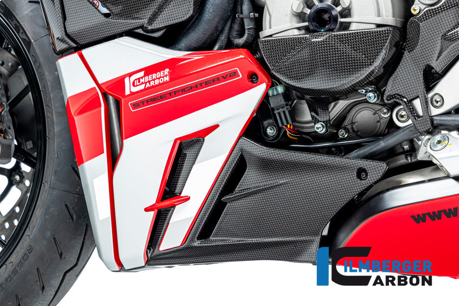 Ilmberger Carbon | Bellypan insert left gloss Ducati Streetfighter V2 — Ducati Streetfighter V2 2022