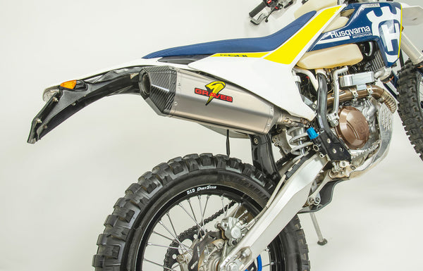 Graves Motorsports Titanium Octagon Dual Sport / Off-road Slip-on Exhaust - Carbon End Cap