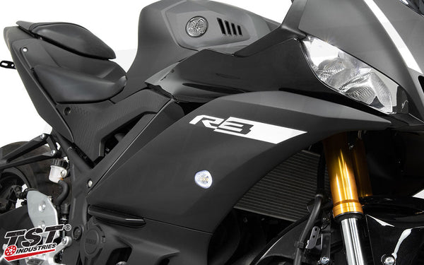 TST HALO-GTR Front LED Flushmount Turn Signals for Yamaha YZF-R3 2015-2024