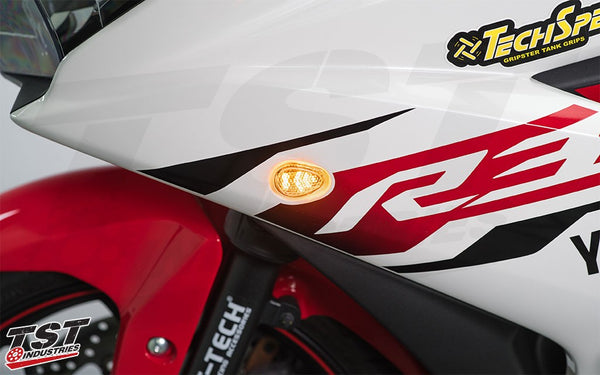 TST GTR Front LED Flushmount Turn Signals for Yamaha YZF-R3 2015-2024