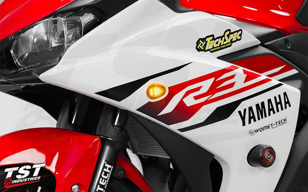 TST GTR Front LED Flushmount Turn Signals for Yamaha YZF-R3 2015-2024