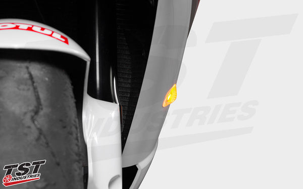 TST GTR Front LED Flushmount Turn Signals for Yamaha YZF-R6 2008-2016