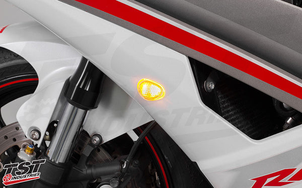 TST GTR Front LED Flushmount Turn Signals for Yamaha YZF-R6 2008-2016