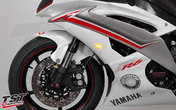 TST GTR Front LED Flushmount Turn Signals for Yamaha YZF-R6 2008-2016