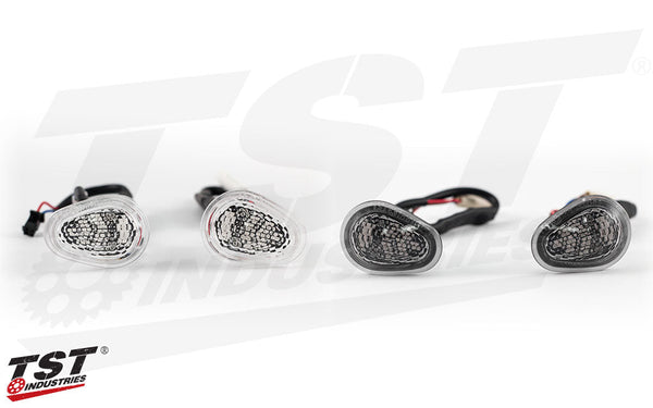 TST HALO-GTR Front LED Flushmount Turn Signals for Yamaha YZF-R7 2022-2025