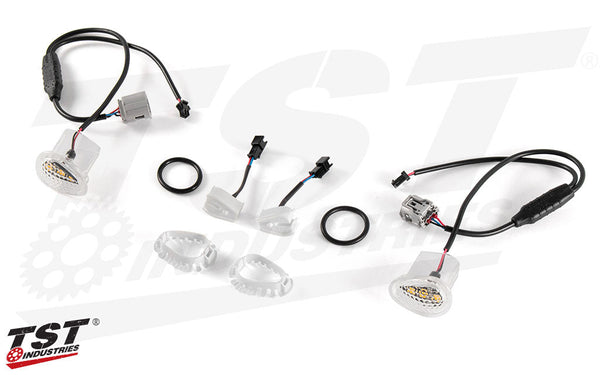 TST HALO-GTR Front LED Flushmount Turn Signals for Yamaha YZF-R7 2022-2025