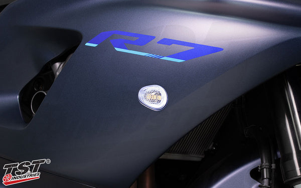 TST HALO-GTR Front LED Flushmount Turn Signals for Yamaha YZF-R7 2022-2025
