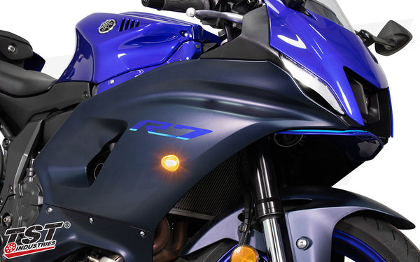TST HALO-GTR Front LED Flushmount Turn Signals for Yamaha YZF-R7 2022-2025