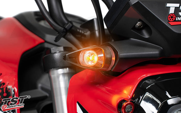 TST MECH-EVO Front LED Turn Signals for Honda Grom 2013+