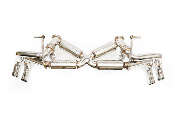 FABSPEED Audi R8 V8 Valved Supersport X-Pipe Exhaust System (2007-2012) – official product image 1