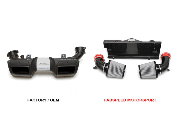 FABSPEED Porsche 997 Turbo Carbon Fiber Competition Air Intake (2006-2009) – official product image 2
