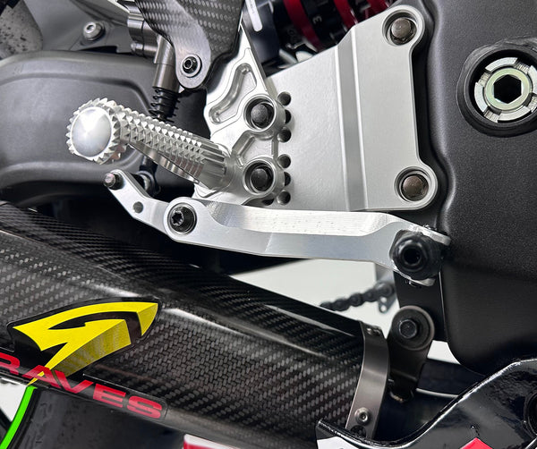 Graves Motorsports ZX-4RR / ZX-4R Brake Lever Upgrade for Galespeed Rear Master - Silver