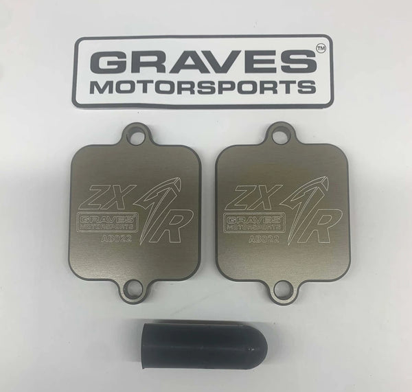 Graves Motorsports Kawasaki Ninja ZX4-RR / ZX6-R / ZX-10R  Smog Block Off Plates