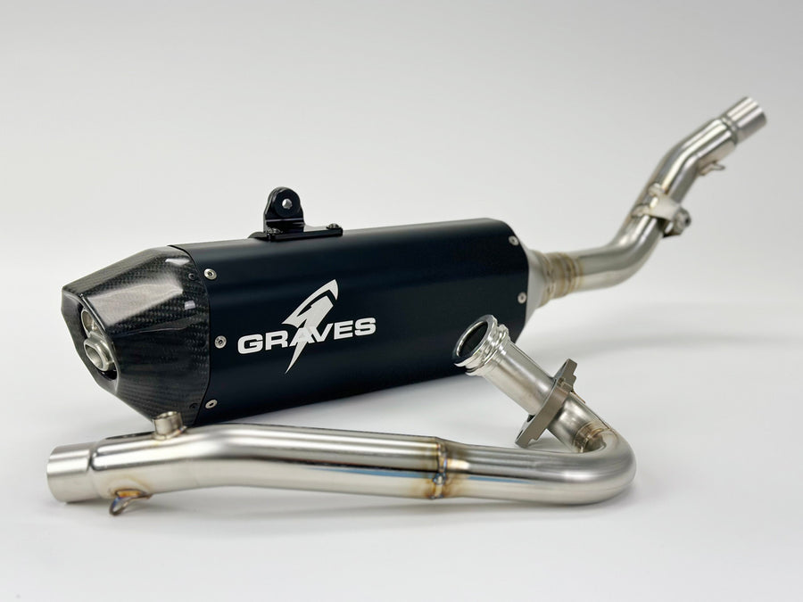 Graves Motorsports Honda CRF300L Full Stainless Exhaust - Black