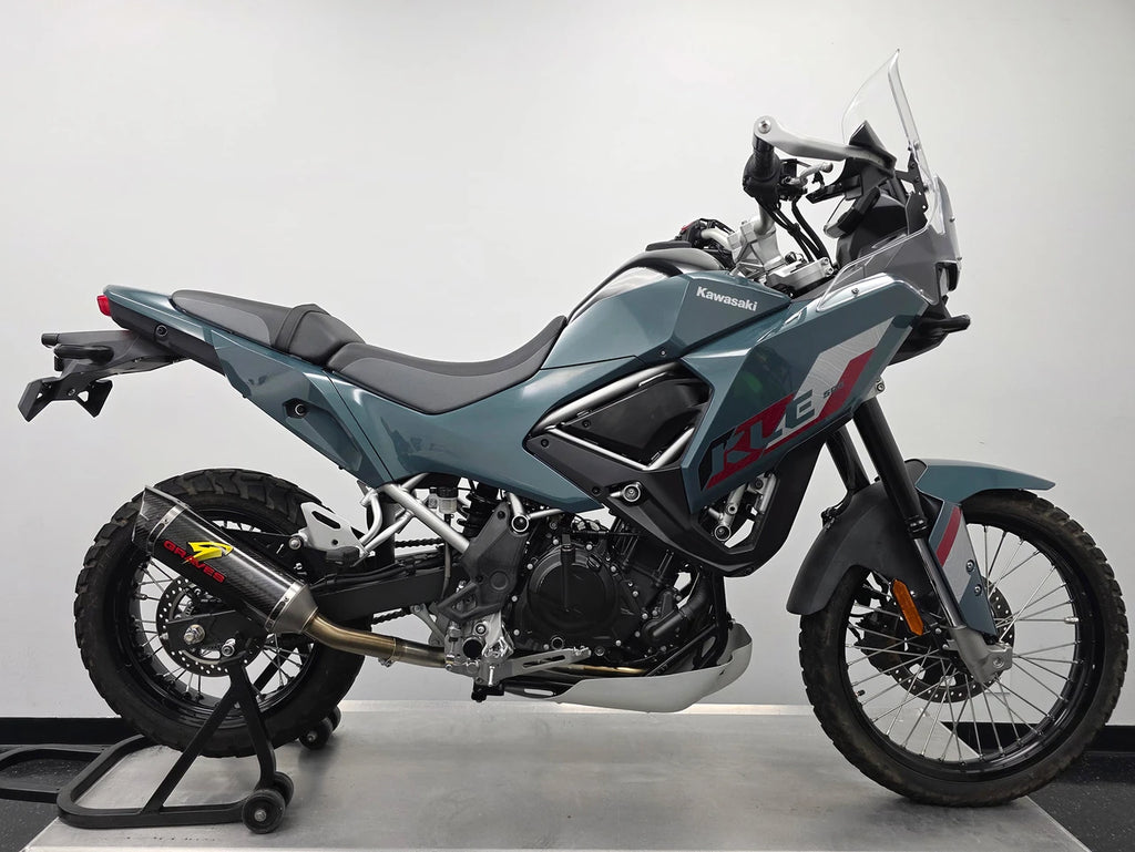 Graves Motorsports Kawasaki KLE 500 LINK Full Exhaust - Carbon Silencer