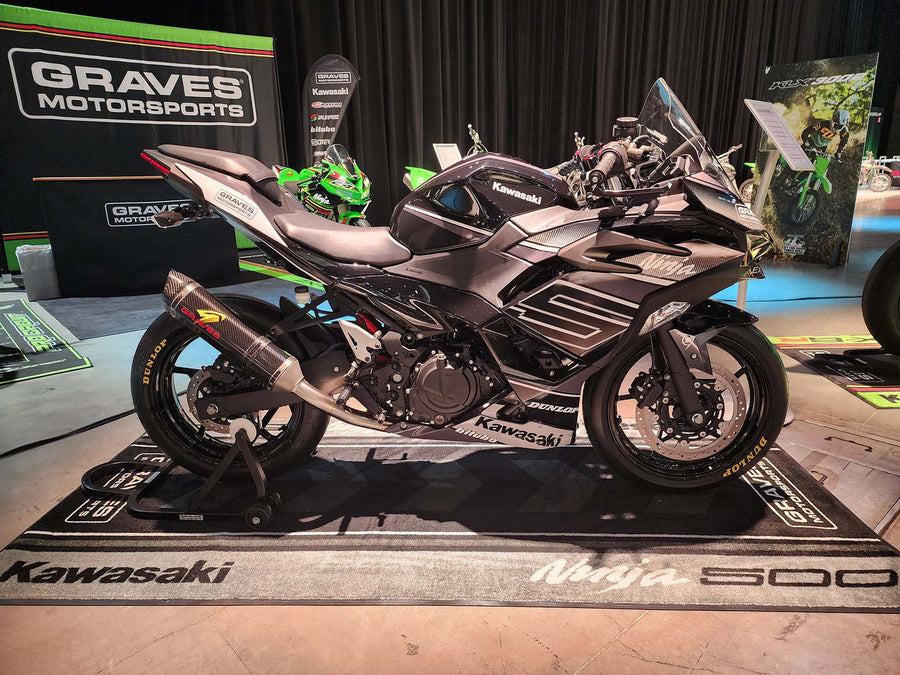 Graves Kawasaki Ninja 500 OEM Bodywork Graphics Set - Grayscale