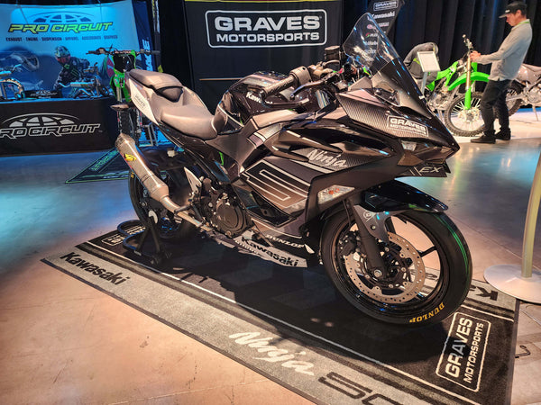 Graves Kawasaki Ninja 500 OEM Bodywork Graphics Set - Grayscale