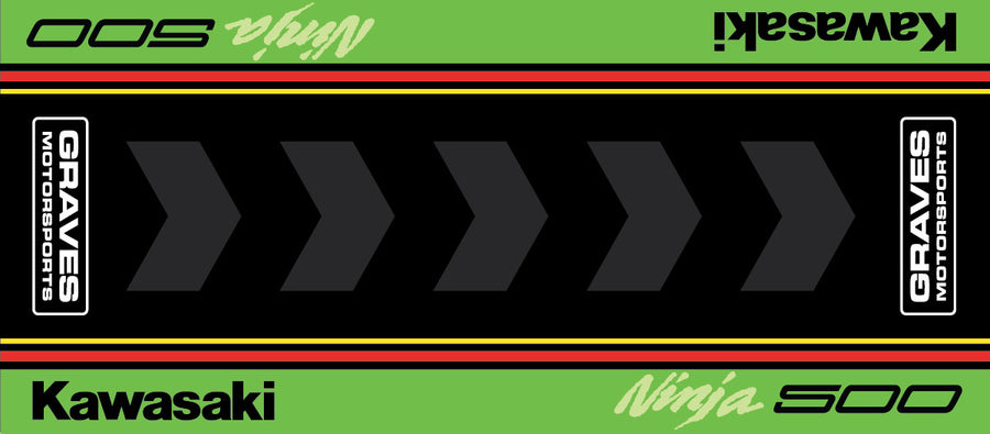 Graves Kawasaki Ninja 500 Bike Mat - Green