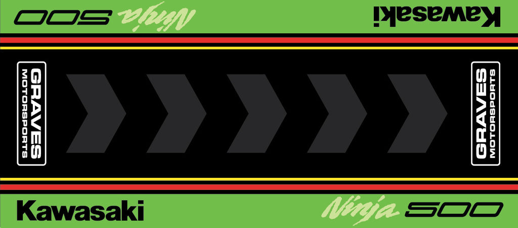 Graves Kawasaki Ninja 500 Bike Mat - Green