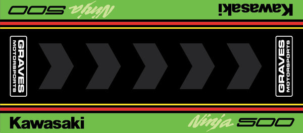Graves Kawasaki Ninja 500 Bike Mat - Green