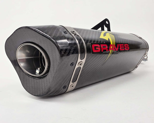Graves Motorsports Kawasaki KLE 500 LINK Cat-Back Carbon Exhaust