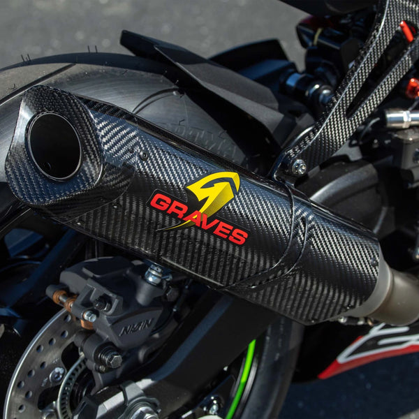 Graves Motorsports Kawasaki WORKS2 ZX-4RR ZX-4R Carbon Full Exhaust System