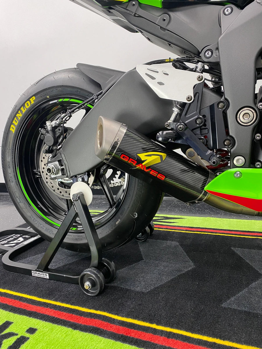 Graves Motorsports Kawasaki ZX-6R Cat-Back Slip-on Carbon Exhaust