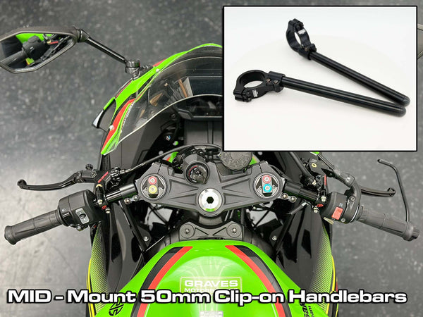 Graves Motorsports Mid Mount 50mm Clip-on Motorcycle Handlebars