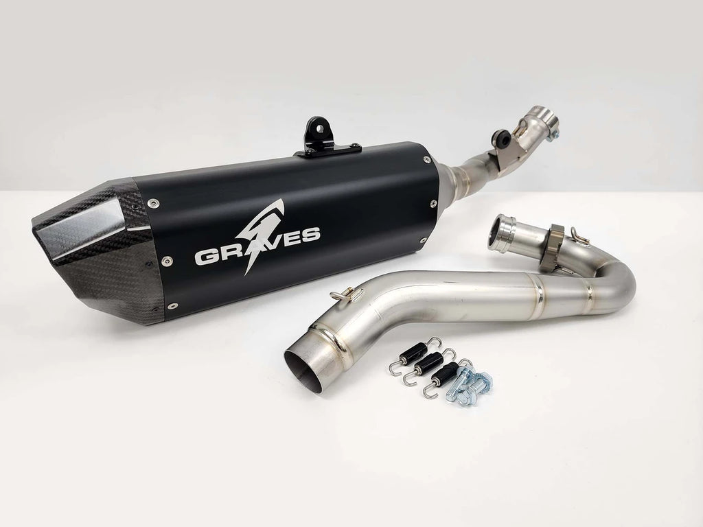 Graves Motorsports Honda CRF450RL / L / X Full Exhaust Aluminum - Black