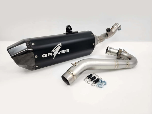 Graves Motorsports Honda CRF450RL / L / X Full Exhaust Aluminum - Black