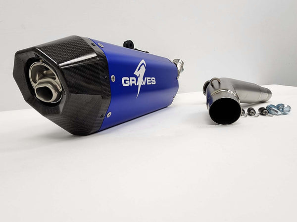 Graves Motorsports Honda CRF450RL / L / X Full Exhaust Aluminum - Blue