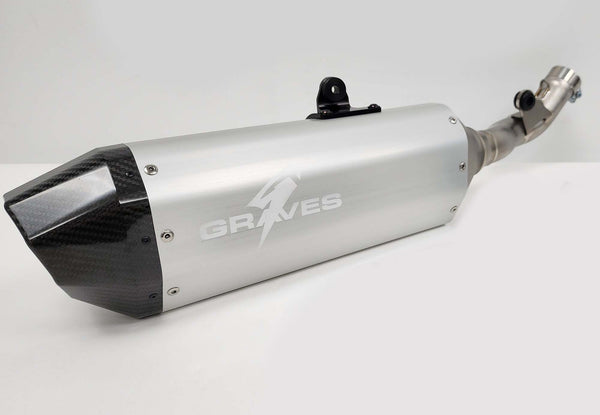 Graves Motorsports Honda CRF450RL / L / X Aluminum - Silver Exhaust