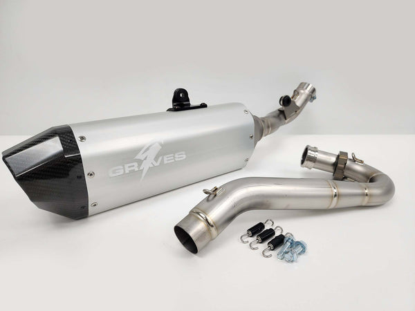 Graves Motorsports Honda CRF450RL / L / X Full Exhaust Aluminum - Silver