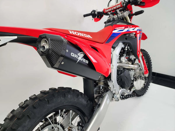 Graves Motorsports Honda CRF450RL / L / X Aluminum - Black Exhaust