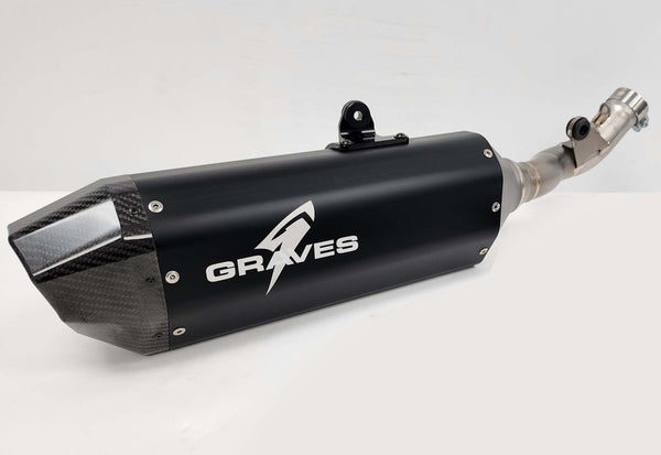 Graves Motorsports Honda CRF450RL / L / X Aluminum - Black Exhaust