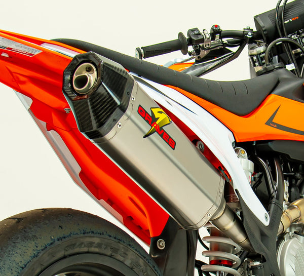 Graves Motorsports KTM - Husqvarna - Gas Gas Titanium Slip-on Exhaust - Carbon End Cap
