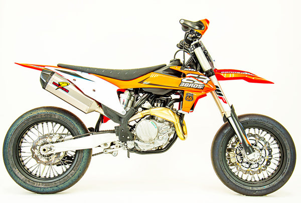 Graves Motorsports KTM - Husqvarna - Gas Gas Titanium Slip-on Exhaust - Carbon End Cap