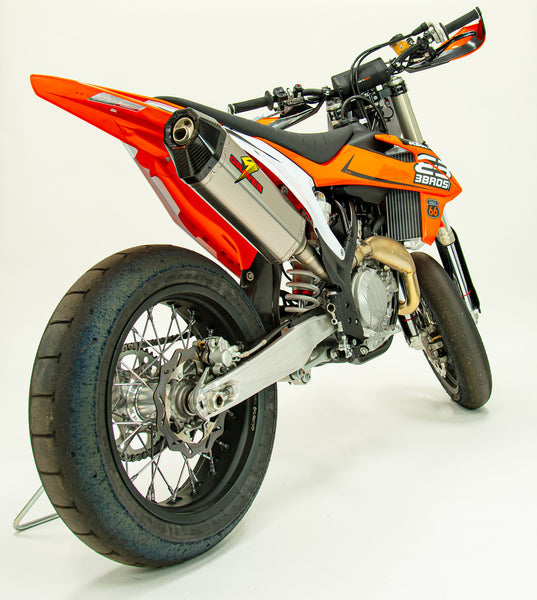 Graves Motorsports KTM - Husqvarna - Gas Gas Titanium Slip-on Exhaust - Carbon End Cap