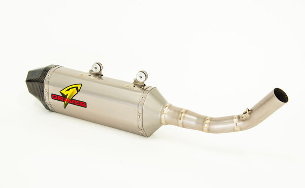 Graves Motorsports KTM - Husqvarna - Gas Gas Titanium Slip-on Exhaust - Carbon End Cap